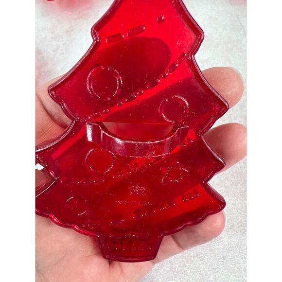 Plastic Christmas tree Cookie Cutters Set of 3 - Picture 4 of 6